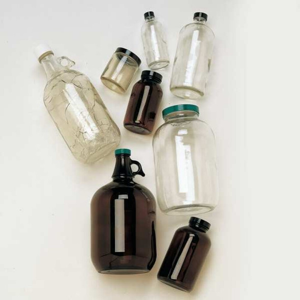 Qorpak Bottle Wide Mouth Glass 8 Oz Clear,PK24 GLA-00861