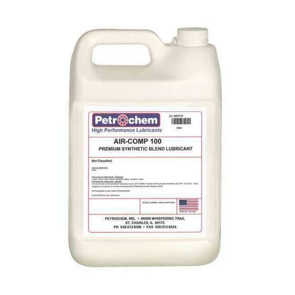 Petrochem Compressor Oil, 1 gal, Jug, 30 SAE Grade AIR-COMP 100-001