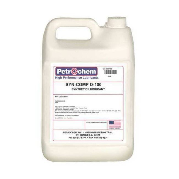 Petrochem Compressor Oil, 1 gal, Jug, 30 SAE Grade SYN-COMP D-100-001