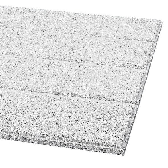 Cirrus Ceiling Tile, 24 in W x 48 in L, Beveled Tegular, 9/16 in Grid Size, 6 PK