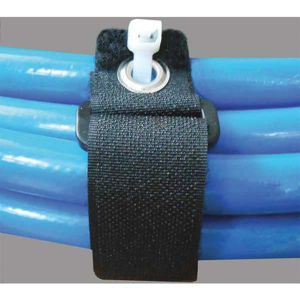 Manufacturer Varies Back-to-Back Strap, No Adhesive, 8 in, 1 in W, Black, 10 PK 1X8KUS