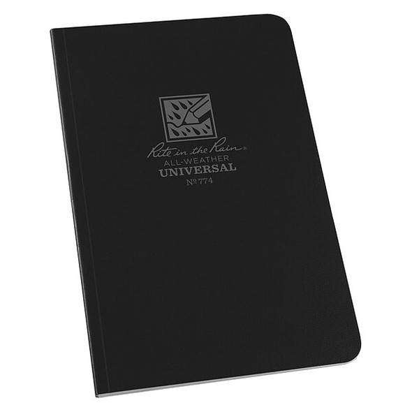 Rite in the Rain Pocket Book,64 Sheets,Black Cover,32lb 774