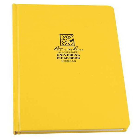 Rite in the Rain Book,80 Sheets,Fabrikoid Yellow Cover 370F-LG