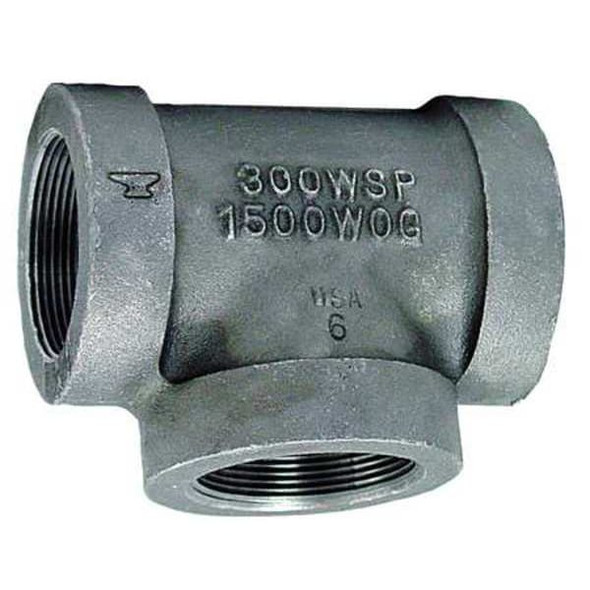 Anvil Tee Tee, 3/4" Pipe, FNPT, Malleable Iron, Class 300 0310516208