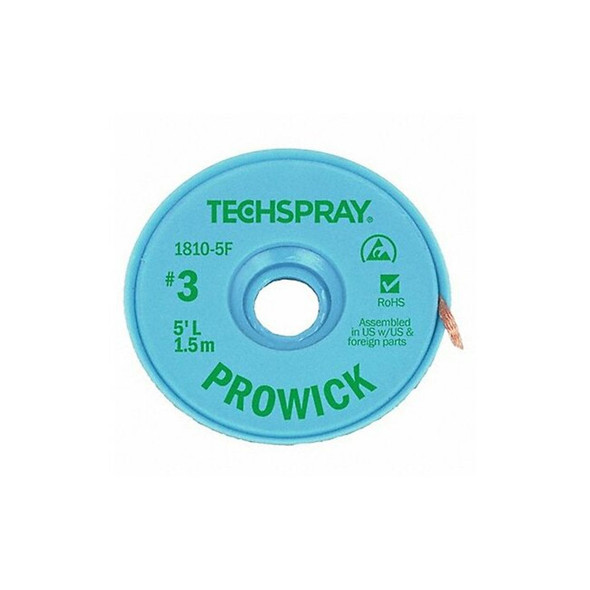 Techspray Pro Wick Green No 3 Braid - AS 1810-5F