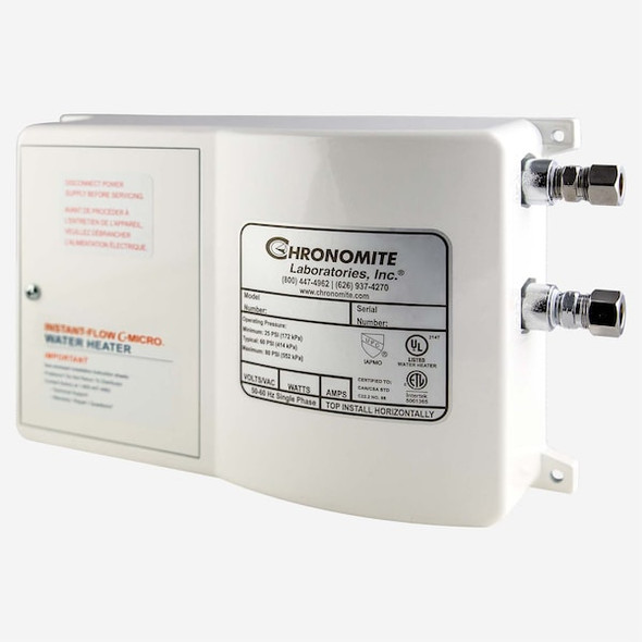 Chronomite Electric Tankless Water Heater,120V SR-30L/120 HTR-I Chronomite Electric Tankless Water Heater,120V SR-30L/120 HTR-I