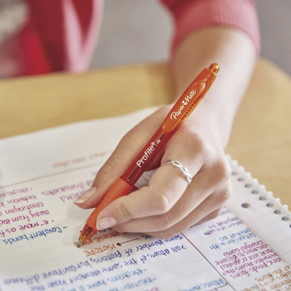 Paper Mate Retractable Ballpoint Pen, 1.4 mm, Red PK12 89467