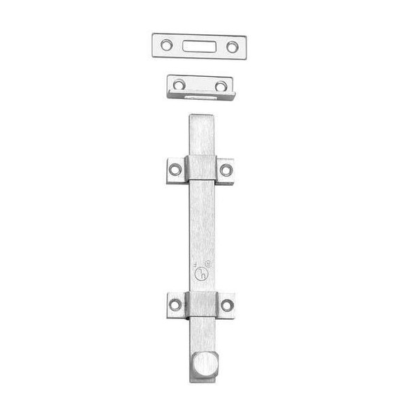 Rockwood Surface Bolt,Satin Chrome 580-8.26D