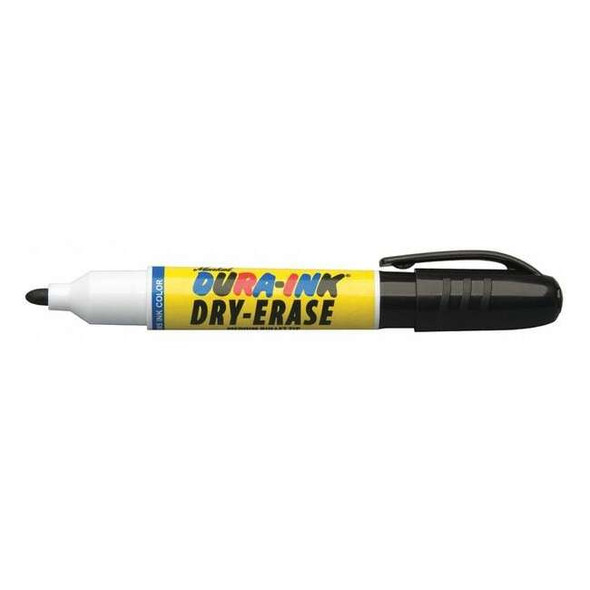 Markal Dry Erase Marker, Barrel Type, Black 96571