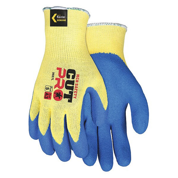 Cut Resistant Coated Gloves, Cut Level A3 ,Dipped ,Latex ,Smooth ,M 1 PR