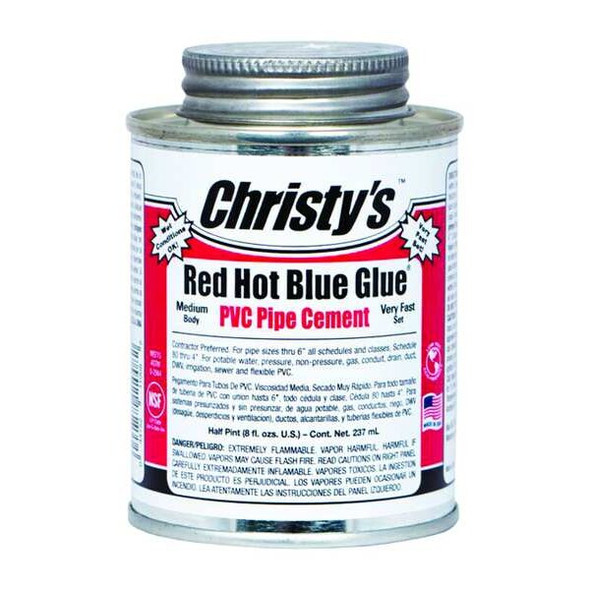 Christys PVC Cement,Blue,8 oz. RH-RHBV-HP-36