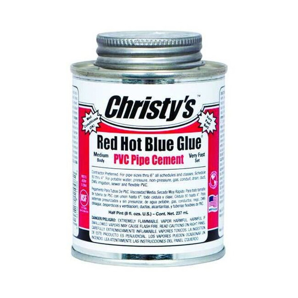 Christys PVC Cement,Blue,8 oz. RH-RHBV-HP-36