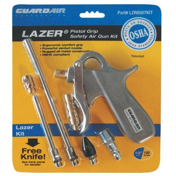 Guardair Air Gun Kit,Pistol Grip,Aluminum LZR6507KIT Guardair Air Gun Kit,Pistol Grip,Aluminum LZR6507KIT