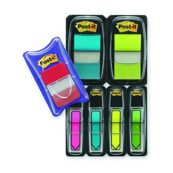 Post-It Sticky Flags,1" x 1-1/2", 1/2" x 1-3/4" 680-BBBGA4VA