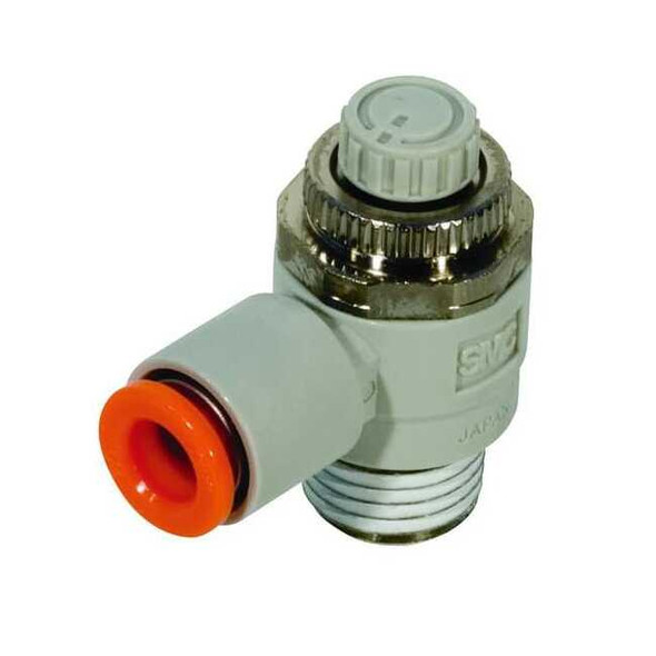Smc Speed Control Valve,6mm Tube,1/4 In AS3201F-02-06S