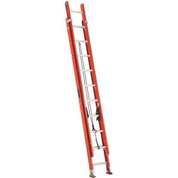 Louisville 20 ft Fiberglass Extension Ladder, 300 lb Load Capacity FE3220