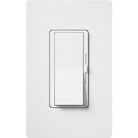 Lutron Lighting Dimmer, Slide, 3-Way, Decora DV-103P-WH