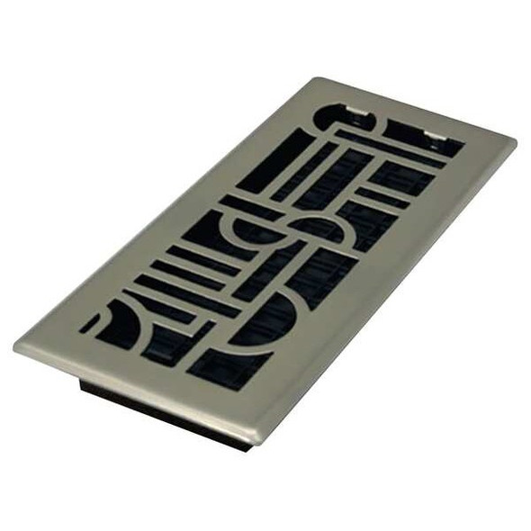 Decor Grates Floor Register 4 x 10, Plated Nickel, Plated Steel ADH410-NKL