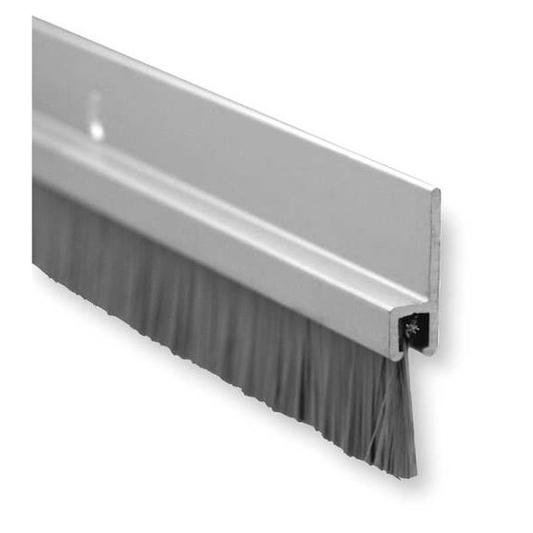 Pemko Door Bottom Sweep, 7 ft L, Aluminum, 1/4 in W, Brush Insert 18061CNB84