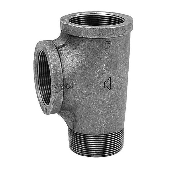Street Tee Street Tee, 1/2" Pipe, FNPT x MNPT x FNPT, Malleable Iron, Class 150