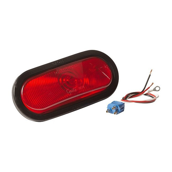 Grote Stop/Turn/Tail Light,Oval,Red,6-1/4" L 52572