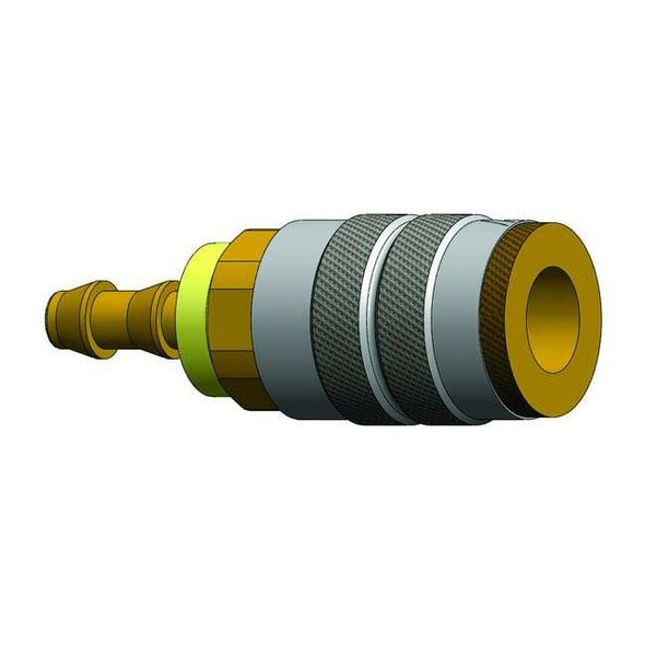 Dixon Coupler, Brass, 1/4 In Push Lock, 1/4 Body 2FB2-B