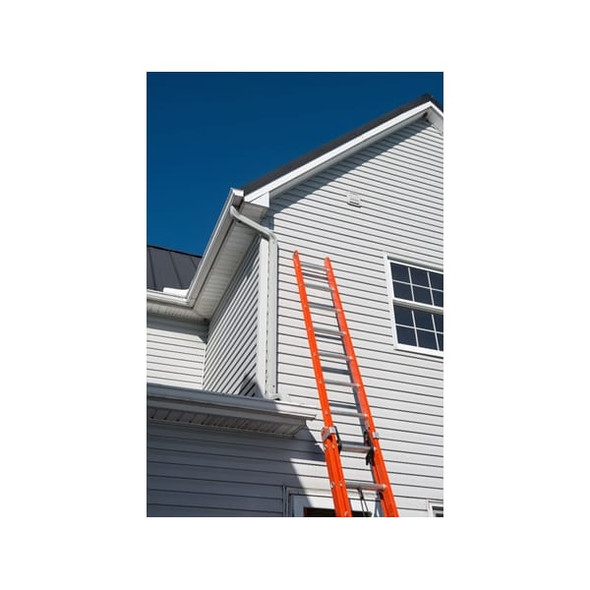 Louisville 16 ft Fiberglass Extension Ladder, 300 lb Load Capacity FE3216