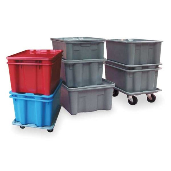 Stack & Nest Storage Container, 6.2 gal, 20-1-2 in L x 12-7-8 in W x 8 in H, Red  7804085280