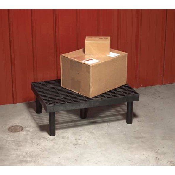 Structural Plastics Dunnage Rack, 500 lb Load Capacity, HDPE, 12 in H x 24 in W x 36 in D D3624