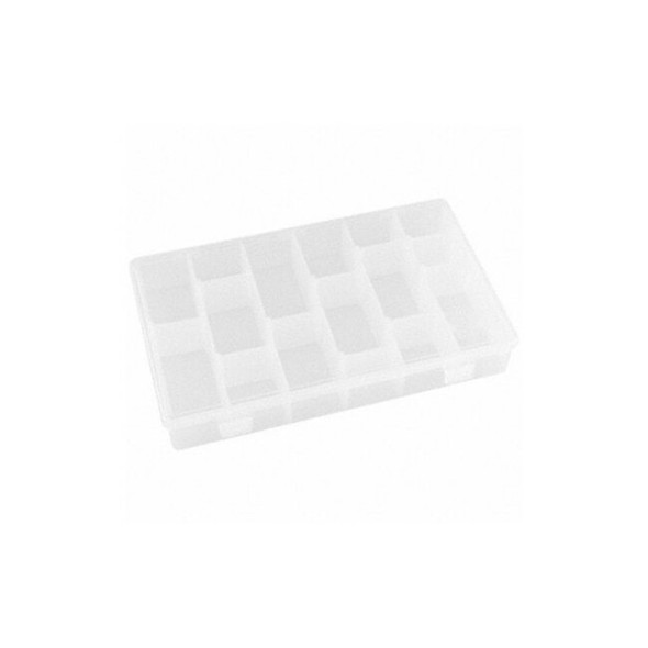 Flambeau CompartmentBox,11inW,6.75inL,Clear T600