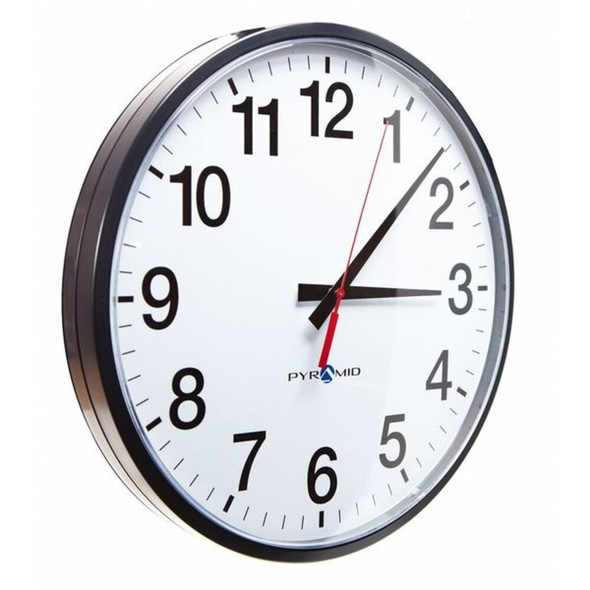 Pyramid 13-1-2" Analog Analog Wall Clock, Black 5200