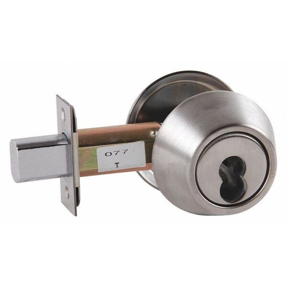 Arrow Lock Deadbolt, Cylindrical, Satin Chrome Finish D61 26D IC