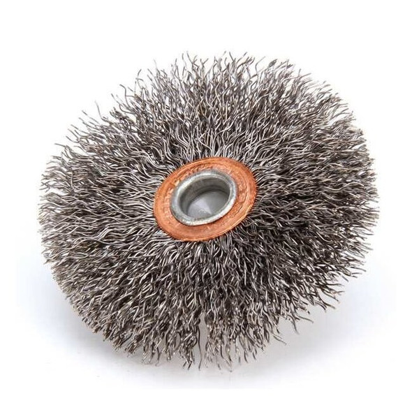 Weiler Crimped Wire Wheel Wire Brush, Stem, 3" 93028