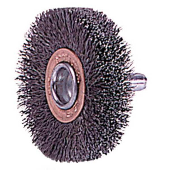 Weiler Crimped Wire Wheel Wire Brush, Stem, 3" 93028