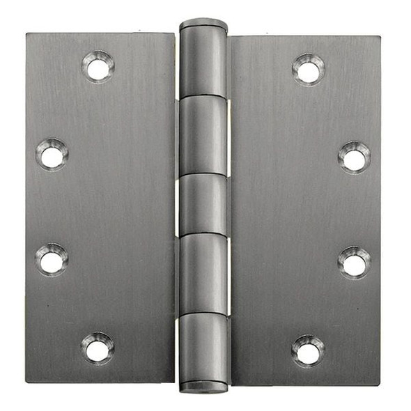 Door and Butt Hinge, Stainless Steel, Full Mortise Mounting, 1 3/4 in Leaf W x 4 in Leaf H, Satin