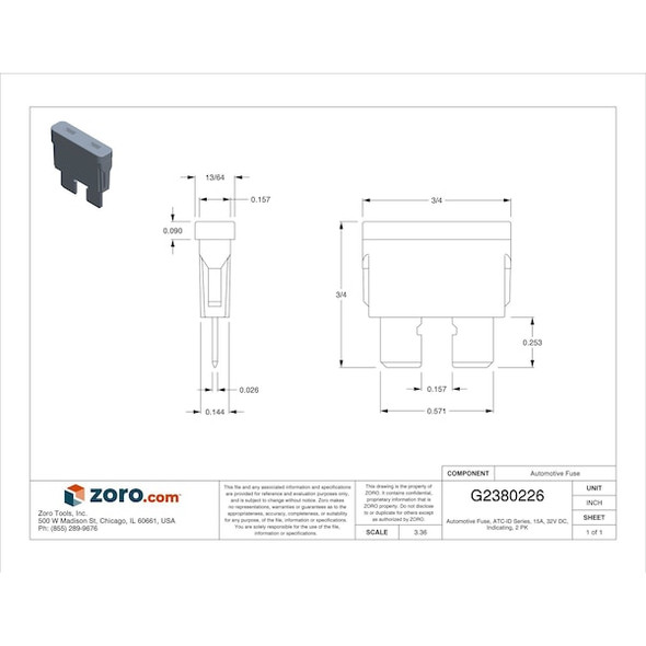 Eaton Bussmann Automotive Fuse, PK2 BP/ATC-15ID Eaton Bussmann Automotive Fuse, PK2 BP/ATC-15ID
