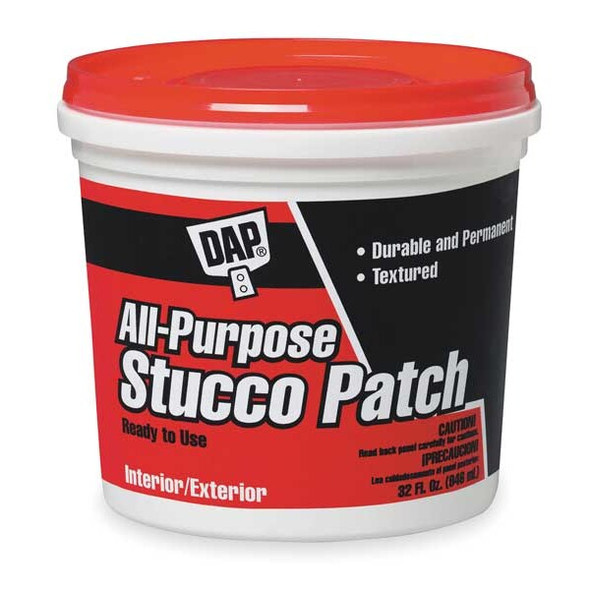 Dap All-Purpose Stucco Patch, 1 gal, Tub, White, All-Purpose 60590