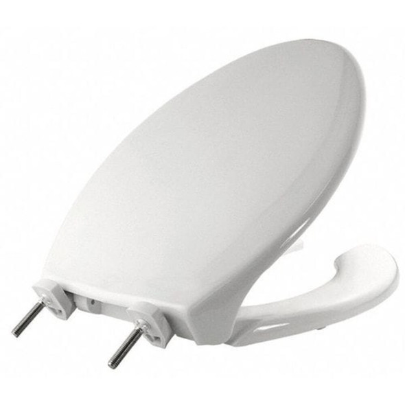 Bemis Toilet Seat With Cover, Plastic, Elongated, White 7850TDG-000