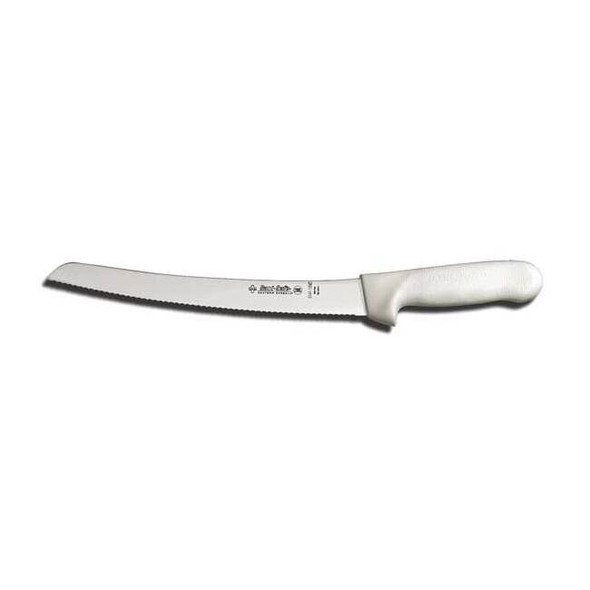 Dexter Russell Bread Slicer,10In,Curved,Scalloped,White 18173