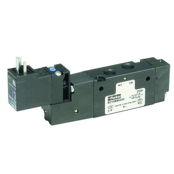 Parker Solenoid Air Con Valve,Four-Way,145 psi B310BB553C Parker Solenoid Air Con Valve,Four-Way,145 psi B310BB553C