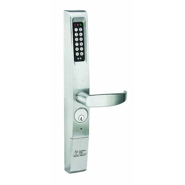 Adams Rite Electronic Lock,Satin Chrome,12 Button 3090-01-626