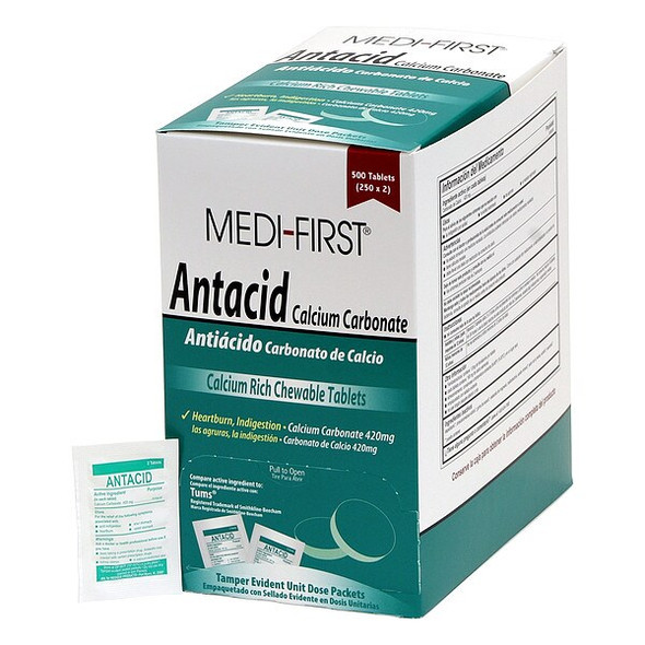 Medi-First Antacid,Chewable Tablet,420mg,PK500 80213