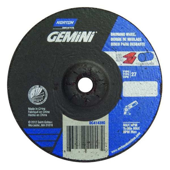 Norton Abrasives DepressedGrindWhl,3/8"CN,UnthreadHl 66252842179 Norton Abrasives DepressedGrindWhl,3/8"CN,UnthreadHl 66252842179