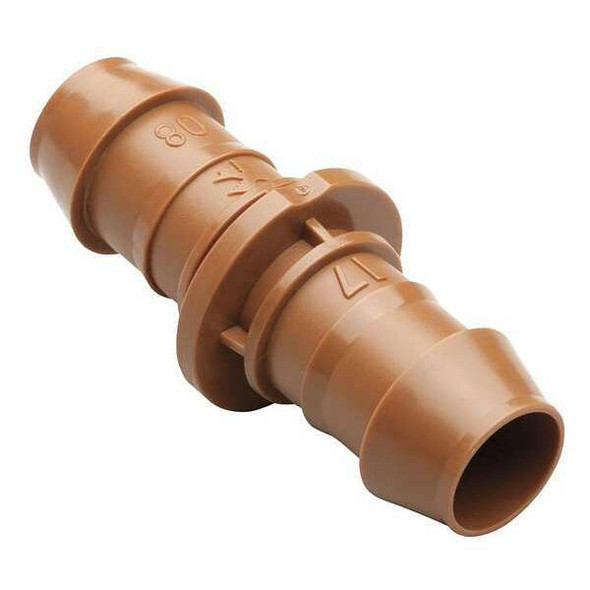 Rain Bird Coupling,1/2 In. Tubing,Brn,Plastic,PK4 BC50-4PS2