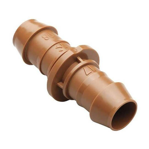 Rain Bird Coupling,1/2 In. Tubing,Brn,Plastic,PK4 BC50-4PS2