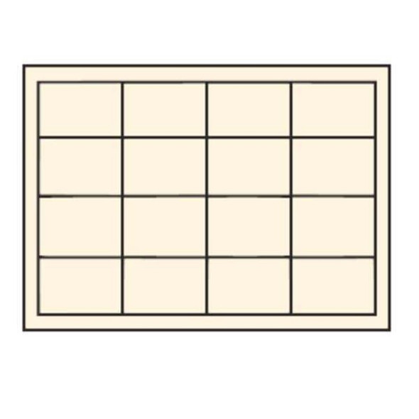 Steel, 16 compartments, 12 1-2 in D x 3 1-8 in H x 18 3-8 in W  113-95-D567