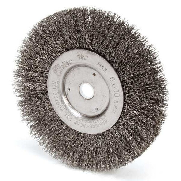 Weiler Crimped Wire Wheel Wire Brush, Arbor 93120