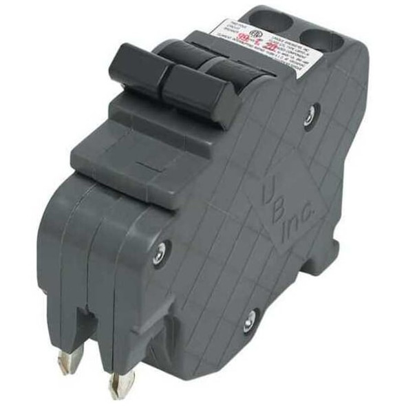 Miniature Circuit Breaker, UBIF Series, 40A, 2 Pole, 120/240V AC, 10kA at 120/240V AC