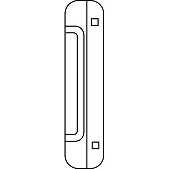 Rockwood Door Latch Guard, Stainless Steel, 6"L x 1-5-8"W 322.32D