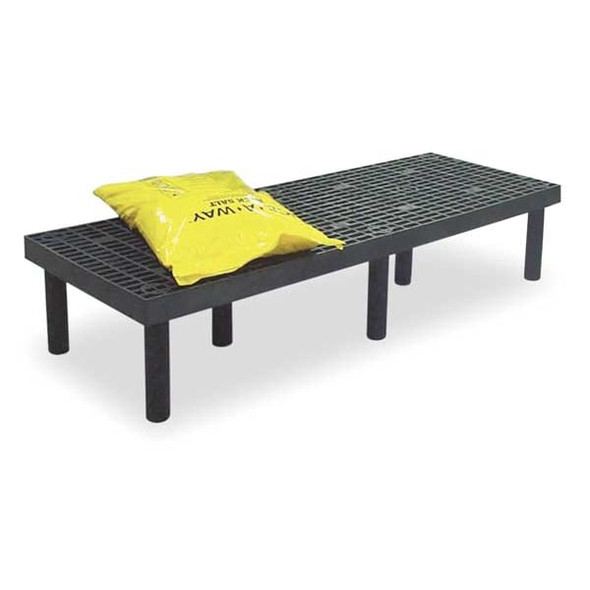 Dunnage Rack, Grid, HDPE, 1000 lb Load Capacity, 12 in H x 24 in W x 66 in D